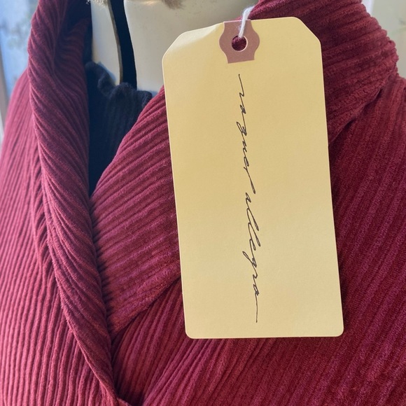 Raquel Allegra “Rancho” Ombre Corduroy Swing Coat Sienna Burgundy, Size S, NWT - Picture 4 of 15